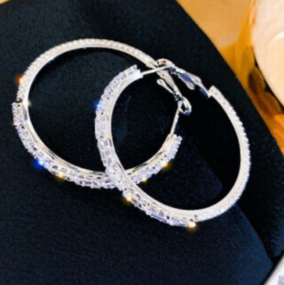 925 Sterling Silver Hoop ✨ Earrings New - Picture 4 of 10